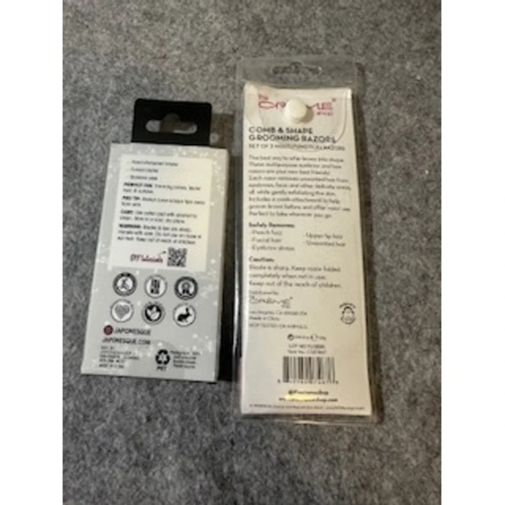 the Crème shop 2-in-1 Comb & Blade Compact Folding Razors &Beauty Scissors set
